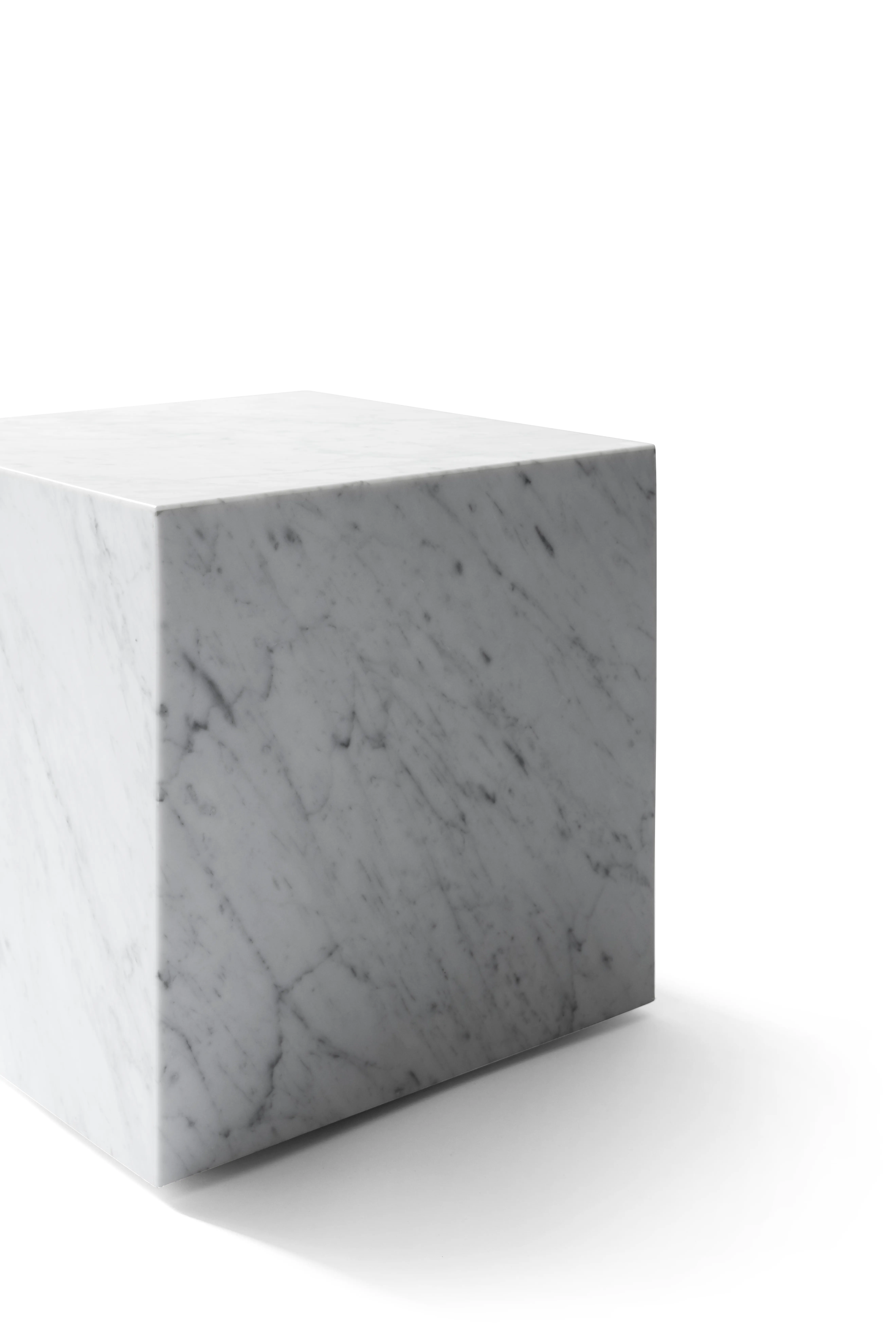 Plinth Table Low Tall Cubic Grand Brige Marble Various Colors Crarra Calacatta Packshot Audo 10 For Donzelli