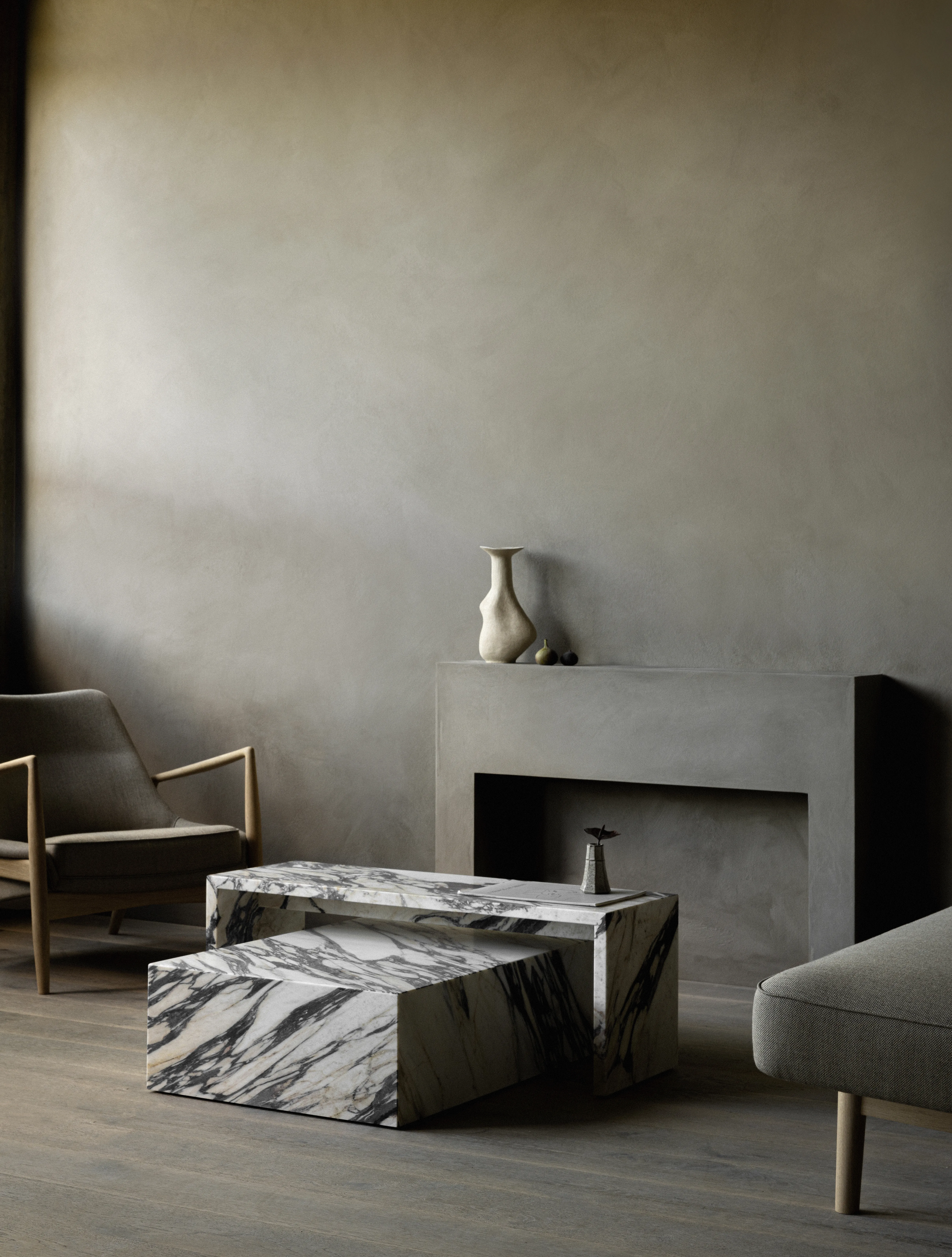 Plinth Table Low Tall Cubic Grand Brige Marble Various Colors Crarra Calacatta Audo 100 For Donzelli