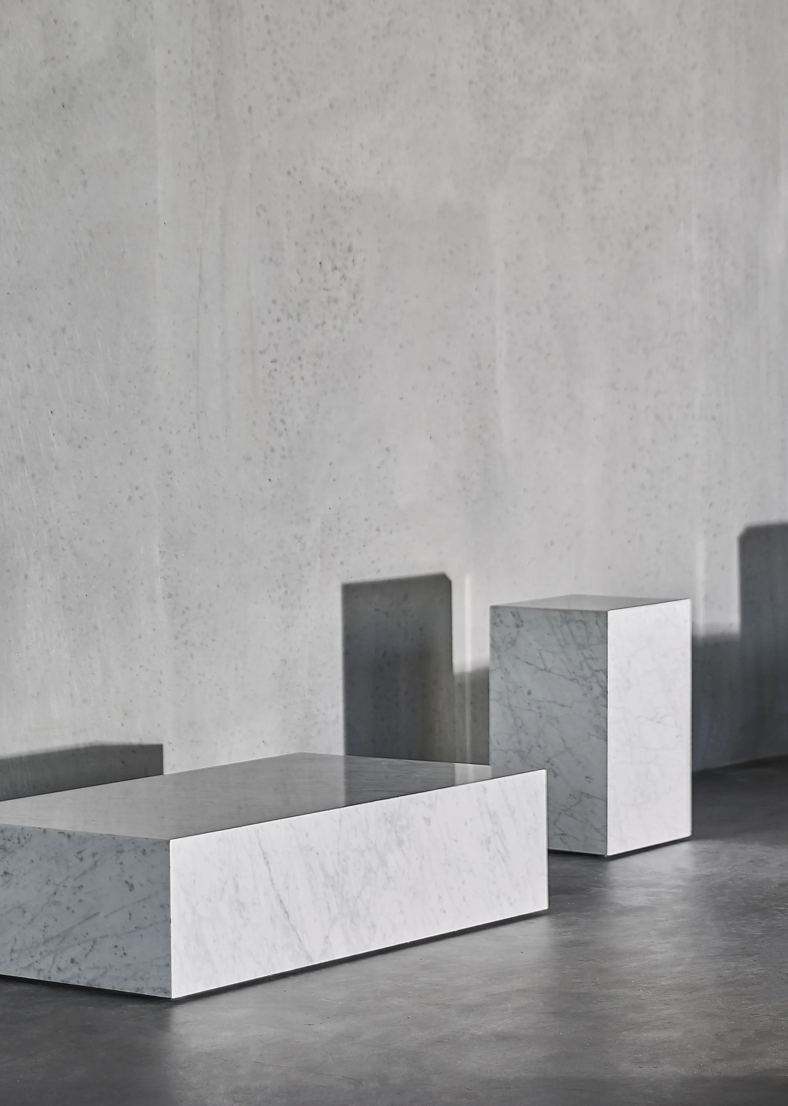Plinth Table Low Tall Cubic Grand Brige Marble Various Colors Crarra Calacatta Audo 104 For Donzelli