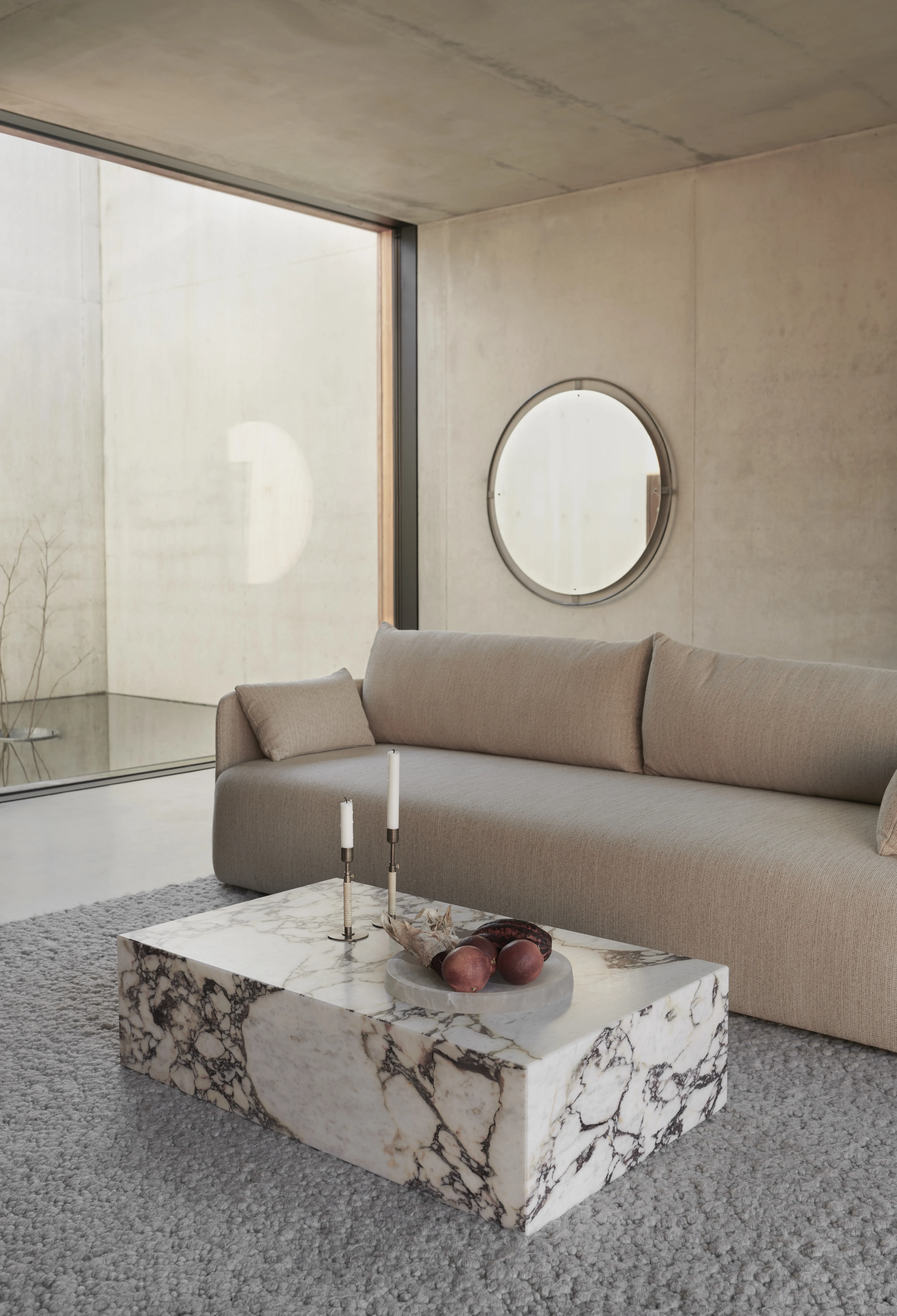 Plinth Table Low Tall Cubic Grand Brige Marble Various Colors Crarra Calacatta Audo 57 For Donzelli