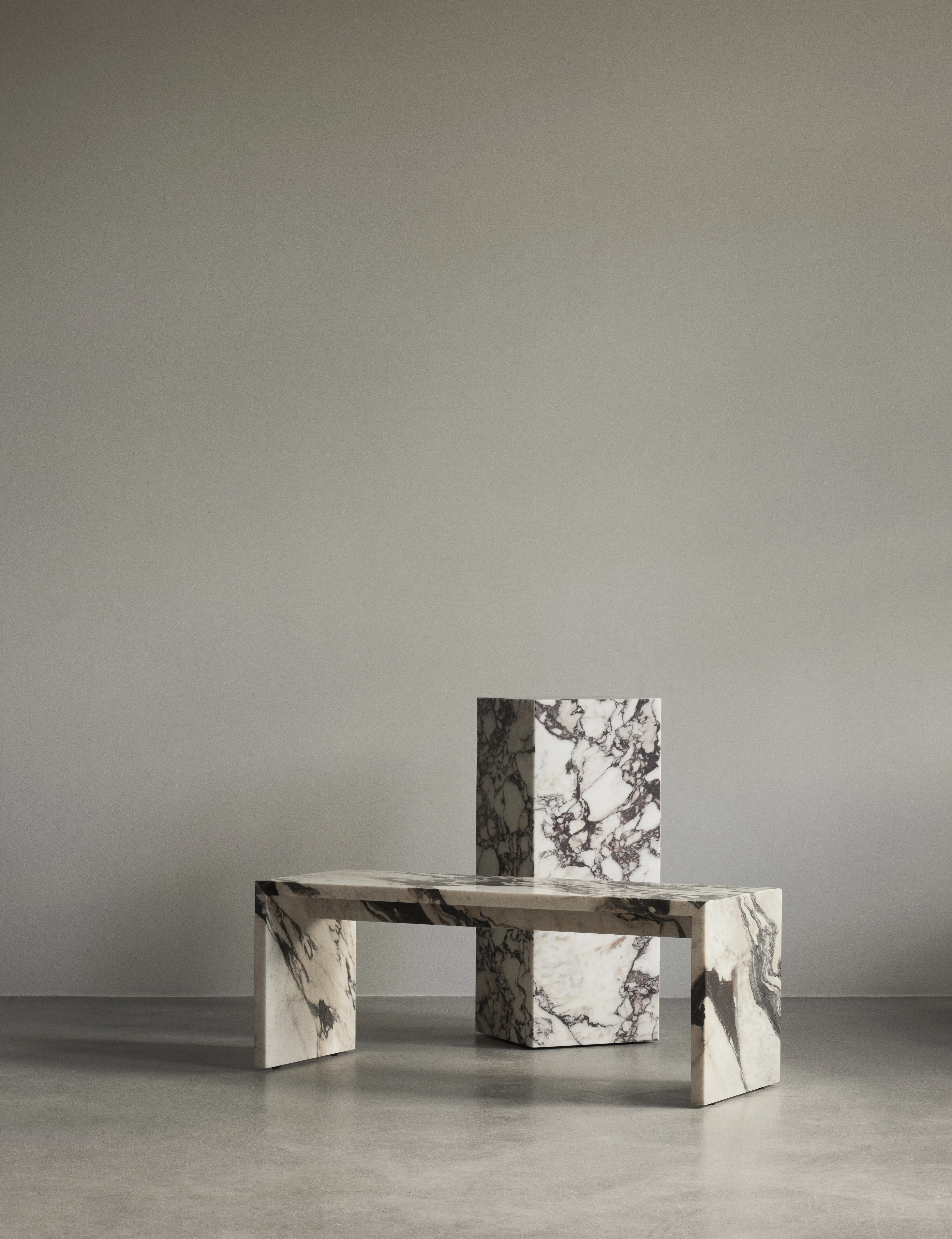 Plinth Table Low Tall Cubic Grand Brige Marble Various Colors Crarra Calacatta Audo 67 For Donzelli