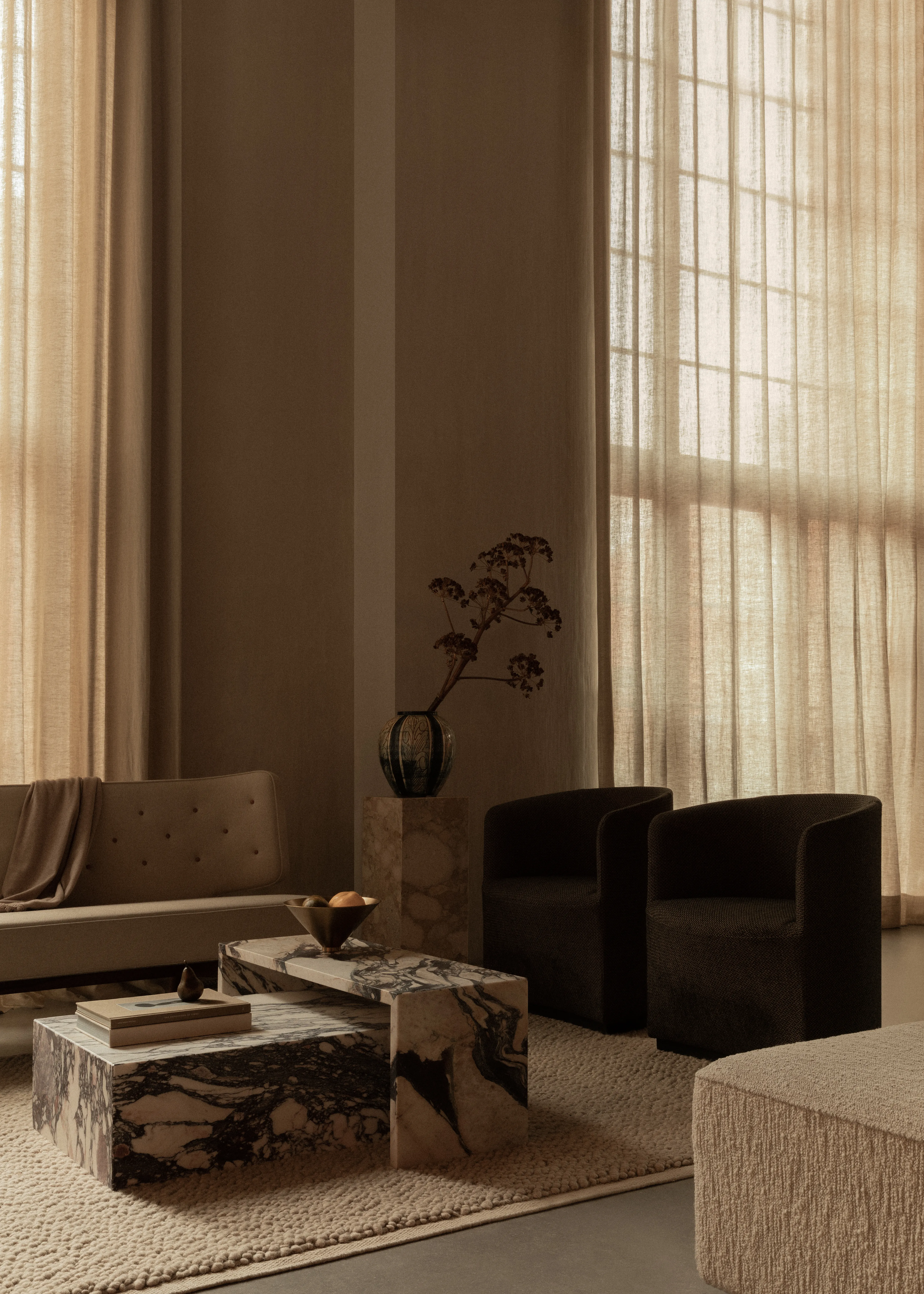 Plinth Table Low Tall Cubic Grand Brige Marble Various Colors Crarra Calacatta Audo 9 For Donzelli