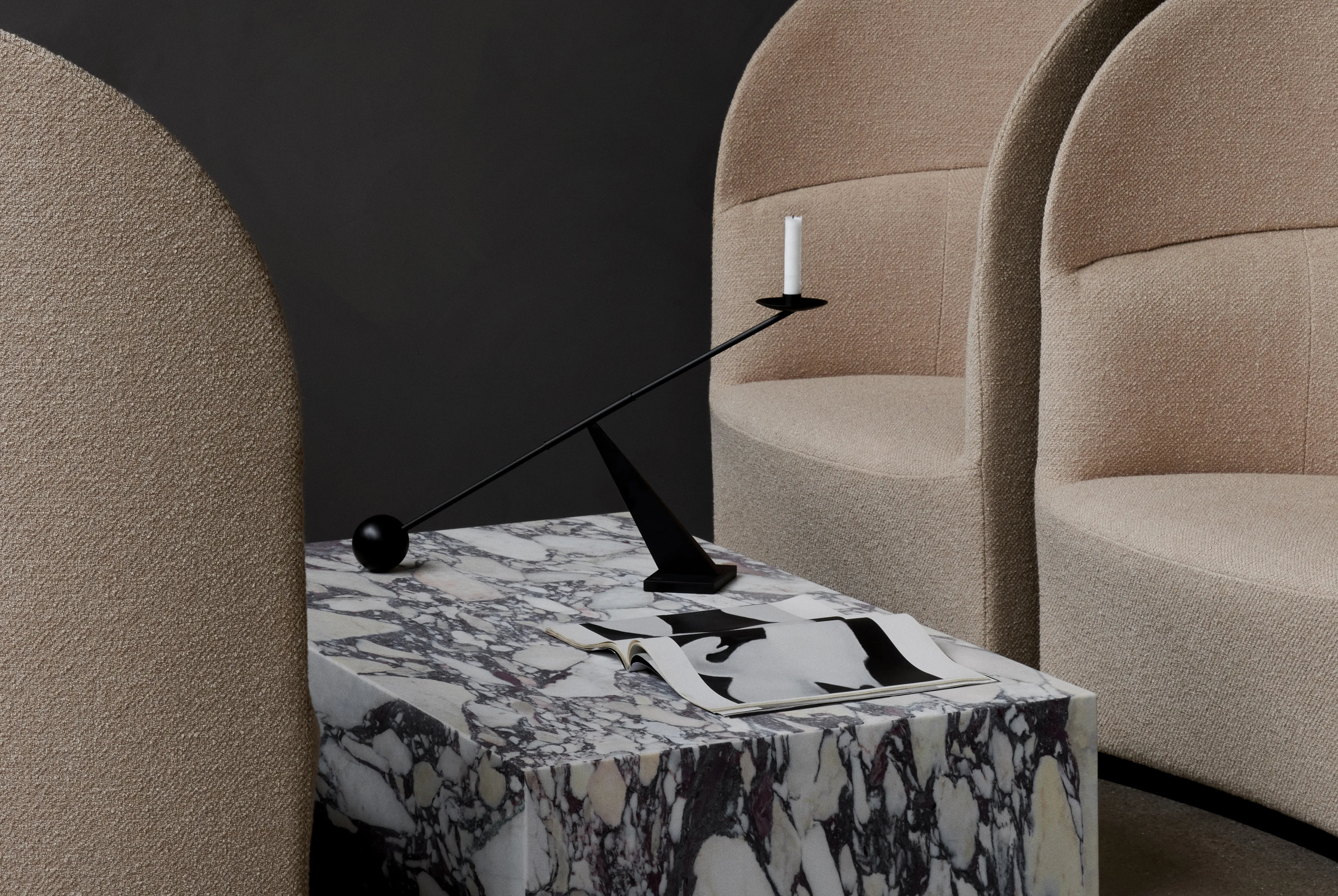Plinth Table Low Tall Cubic Grand Brige Marble Various Colors Crarra Calacatta Audo 95 For Donzelli