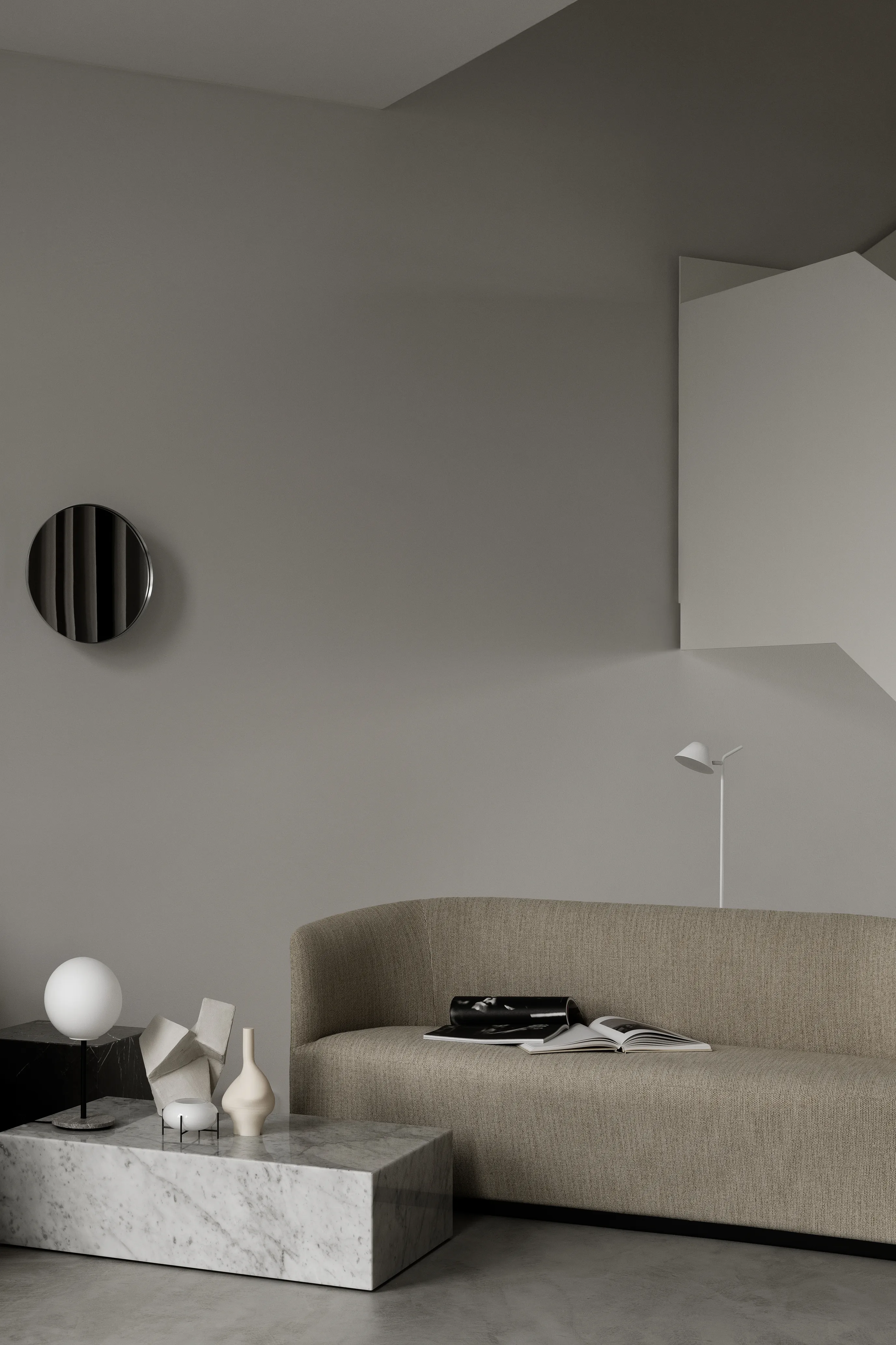 Plinth Table Low Tall Cubic Grand Brige Marble Various Colors Crarra Calacatta Audo 98 For Donzelli