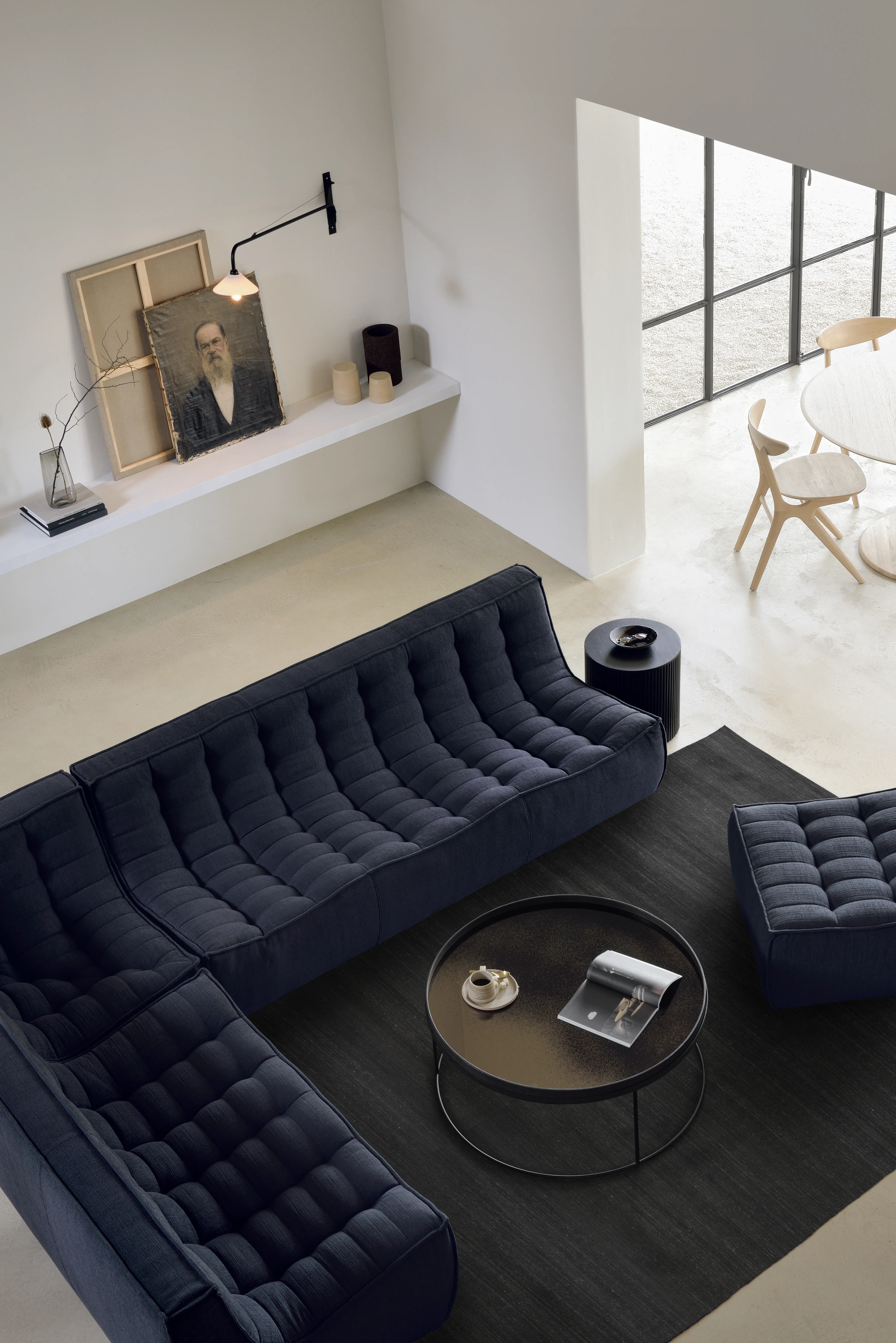 Gallery 12 N701 Sofa Fabric Leather Blue Grey Brown White Beige Ethnicraft For Donzelli