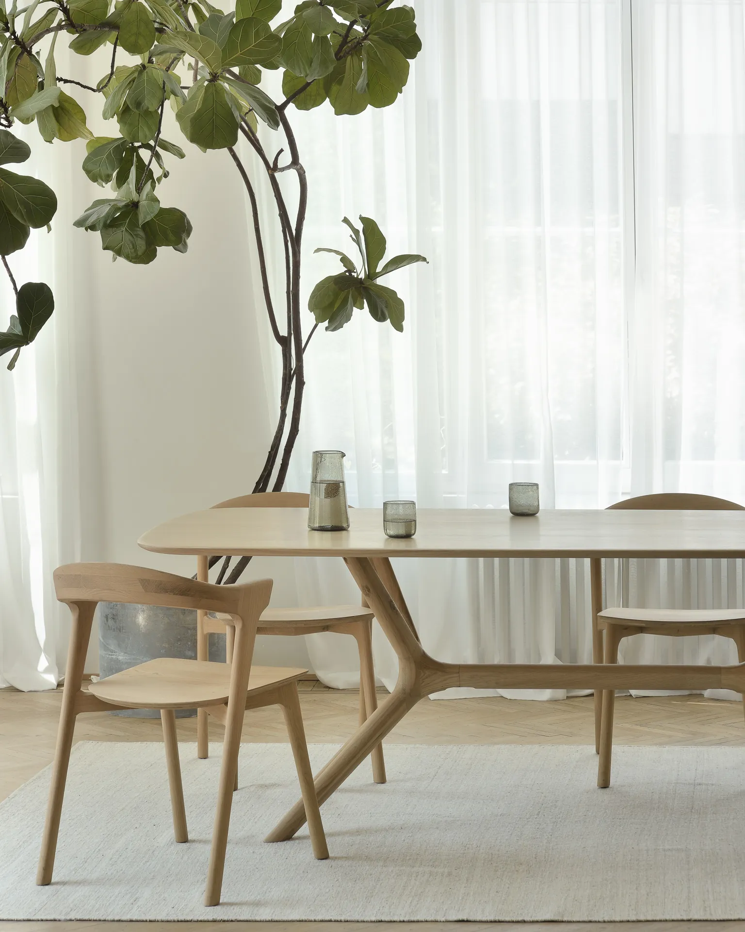 Oak X Table Ethnicraft 2 For Donzelli