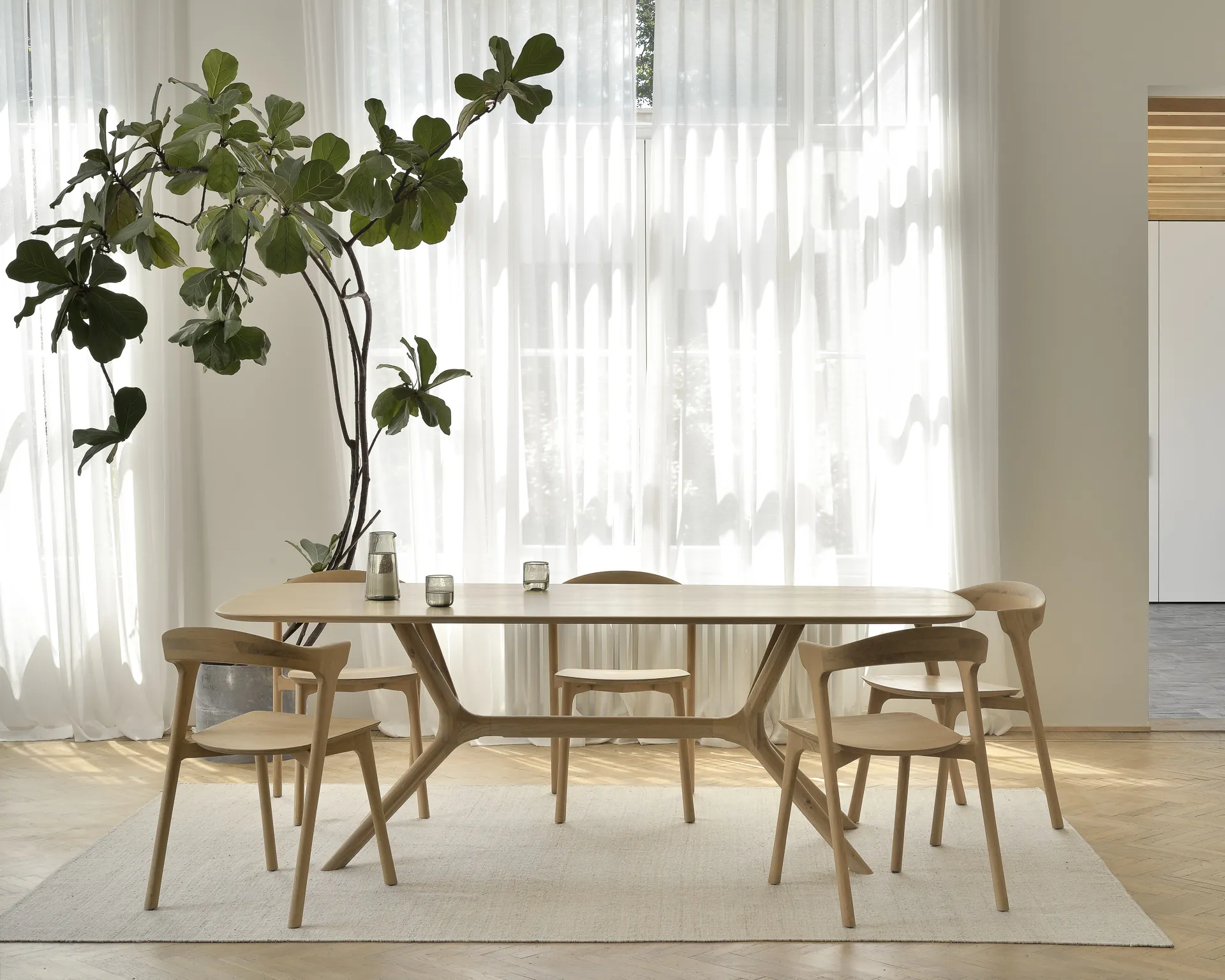Oak X Table Ethnicraft 3 For Donzelli