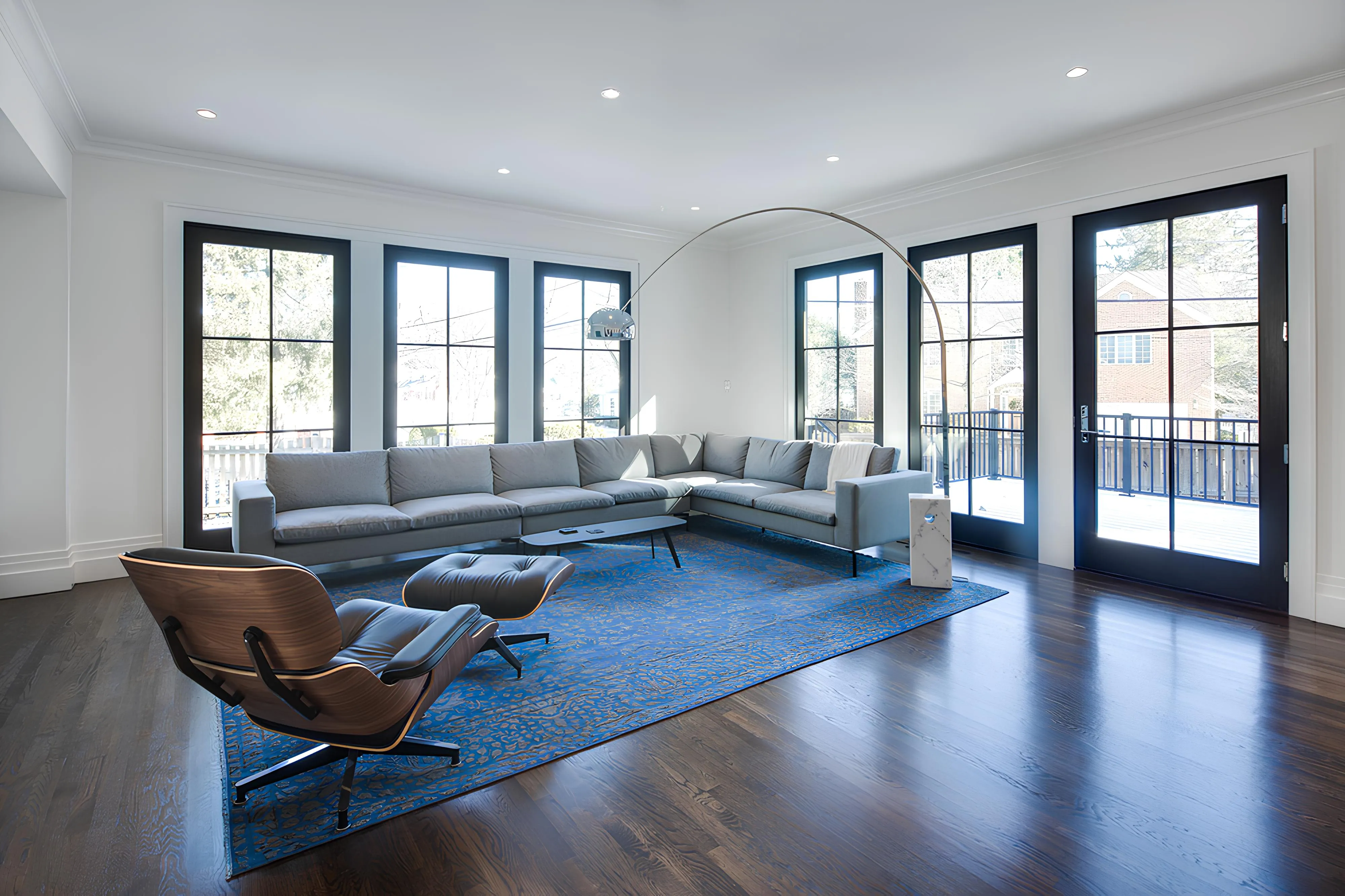 Flos_arco_floor Lamp For Living Room With Earmes Lounge Chair Donzelli