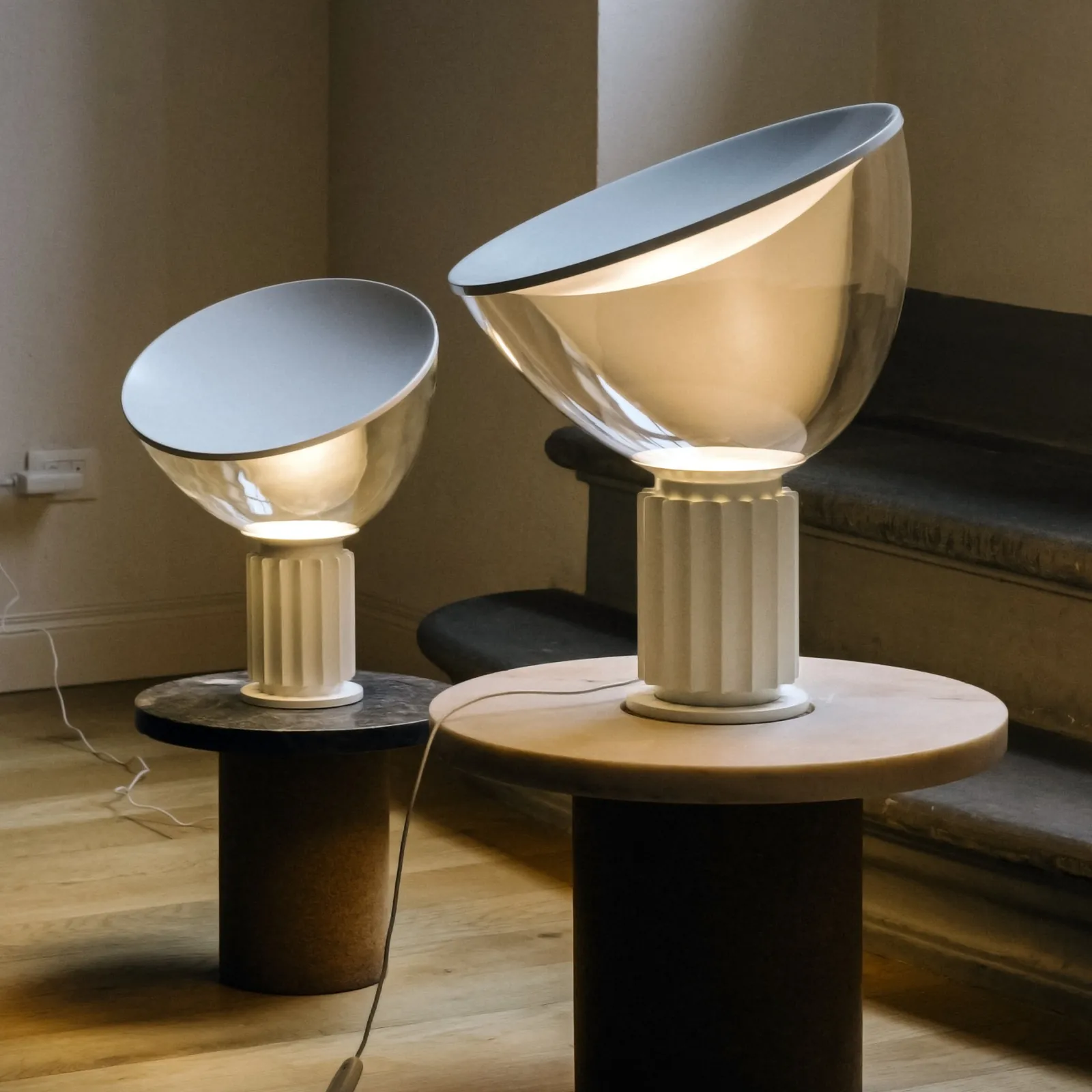 Taccia Lamp All Sizes Small Led Pmma Plexi Glass By Achille And Pier Giacomo And Flos 1 For Donzelli Slide3