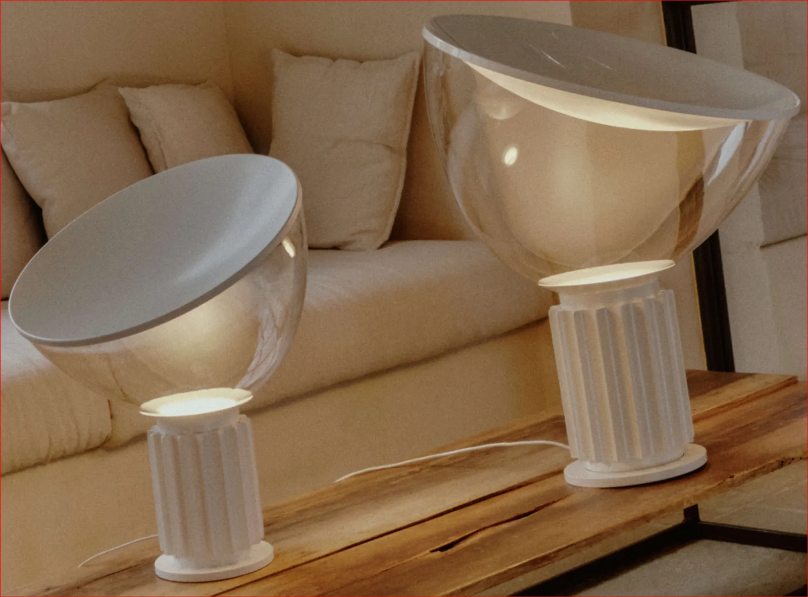 Taccia Lamp All Sizes Small Led Pmma Plexi Glass By Achille And Pier Giacomo And Flos 13 For Donzelli Slide6