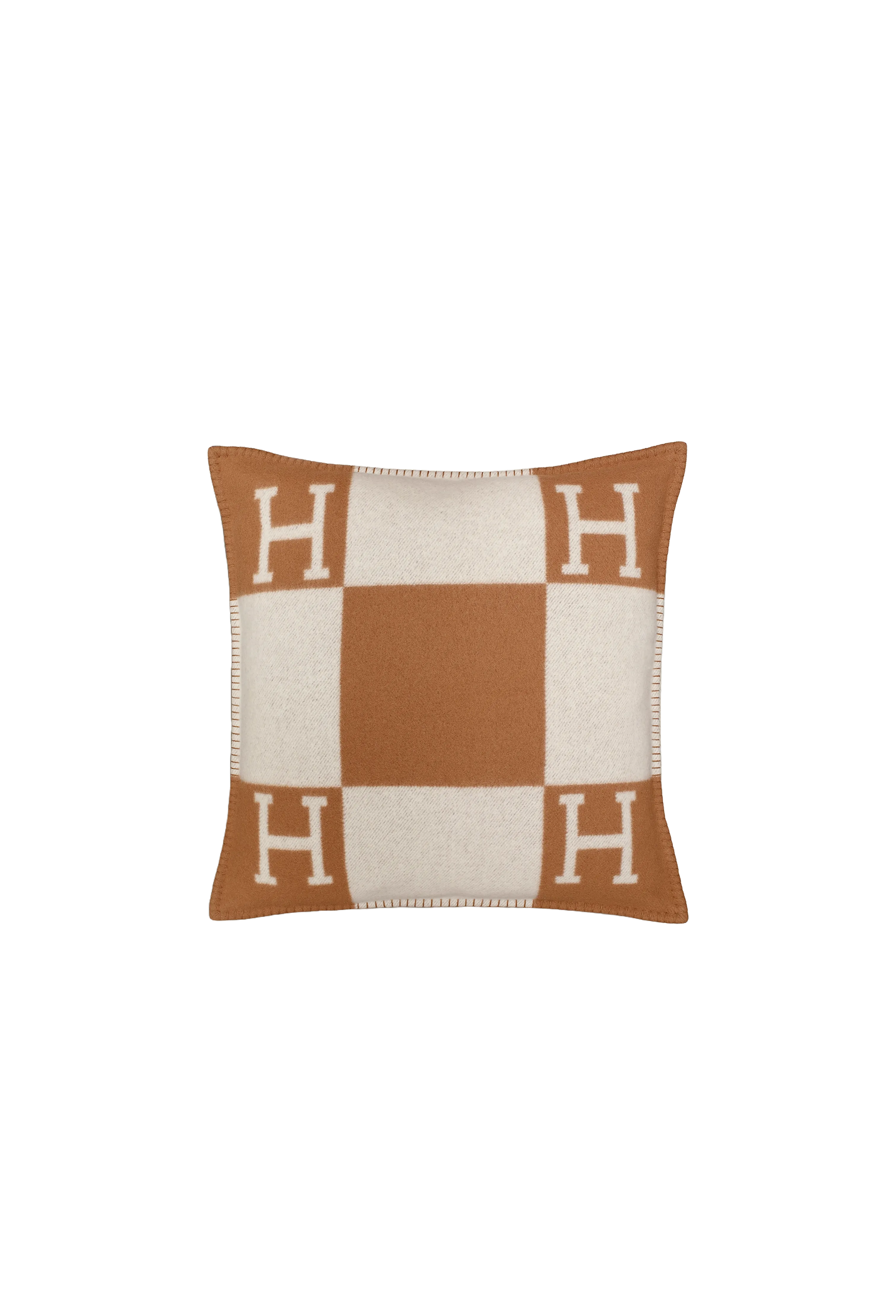 Avalon Cushion Petit Ecru Camel By Hermes For Donzelli