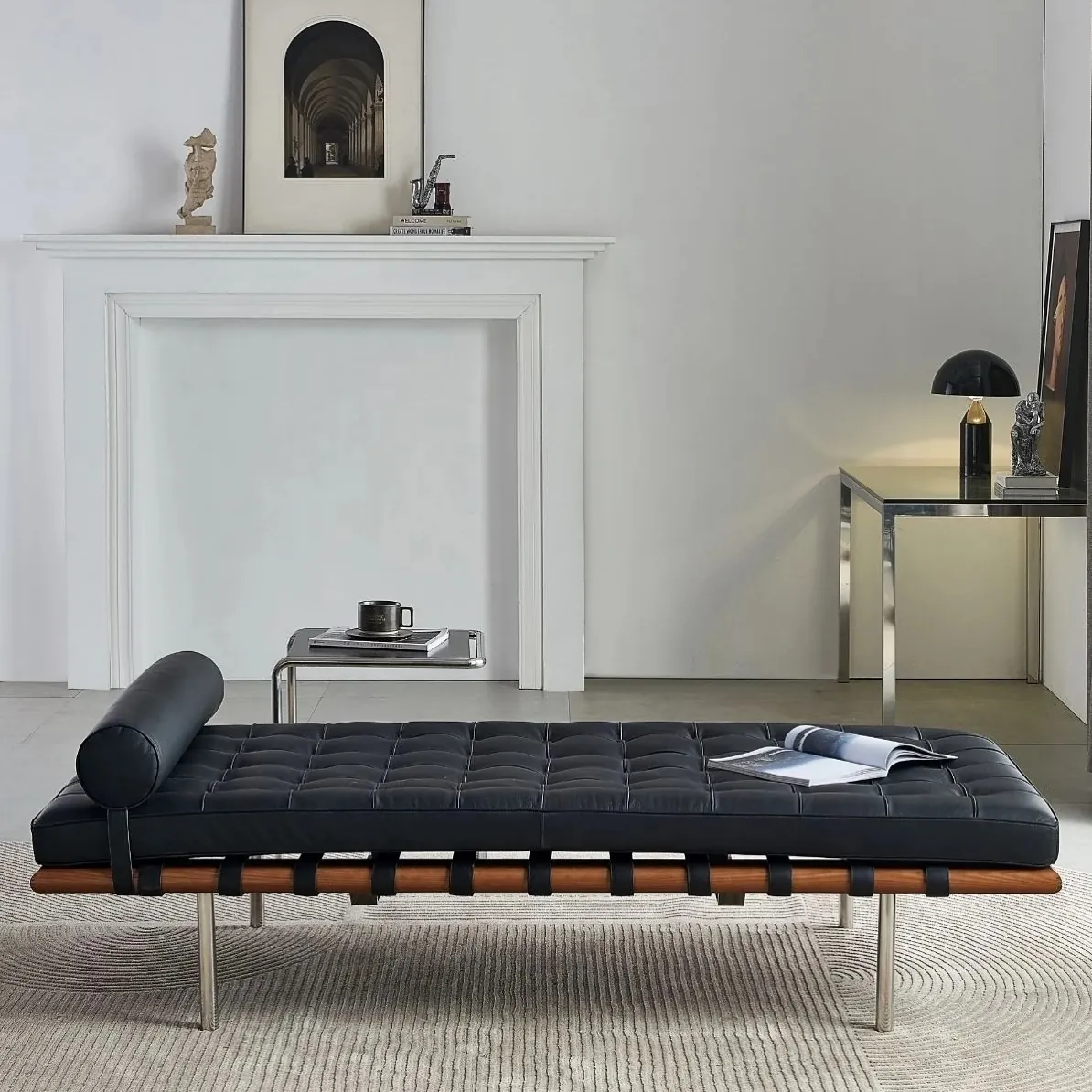 barcelona couch daybed by ludwig mies van der rohe and knoll 21 for donzelli