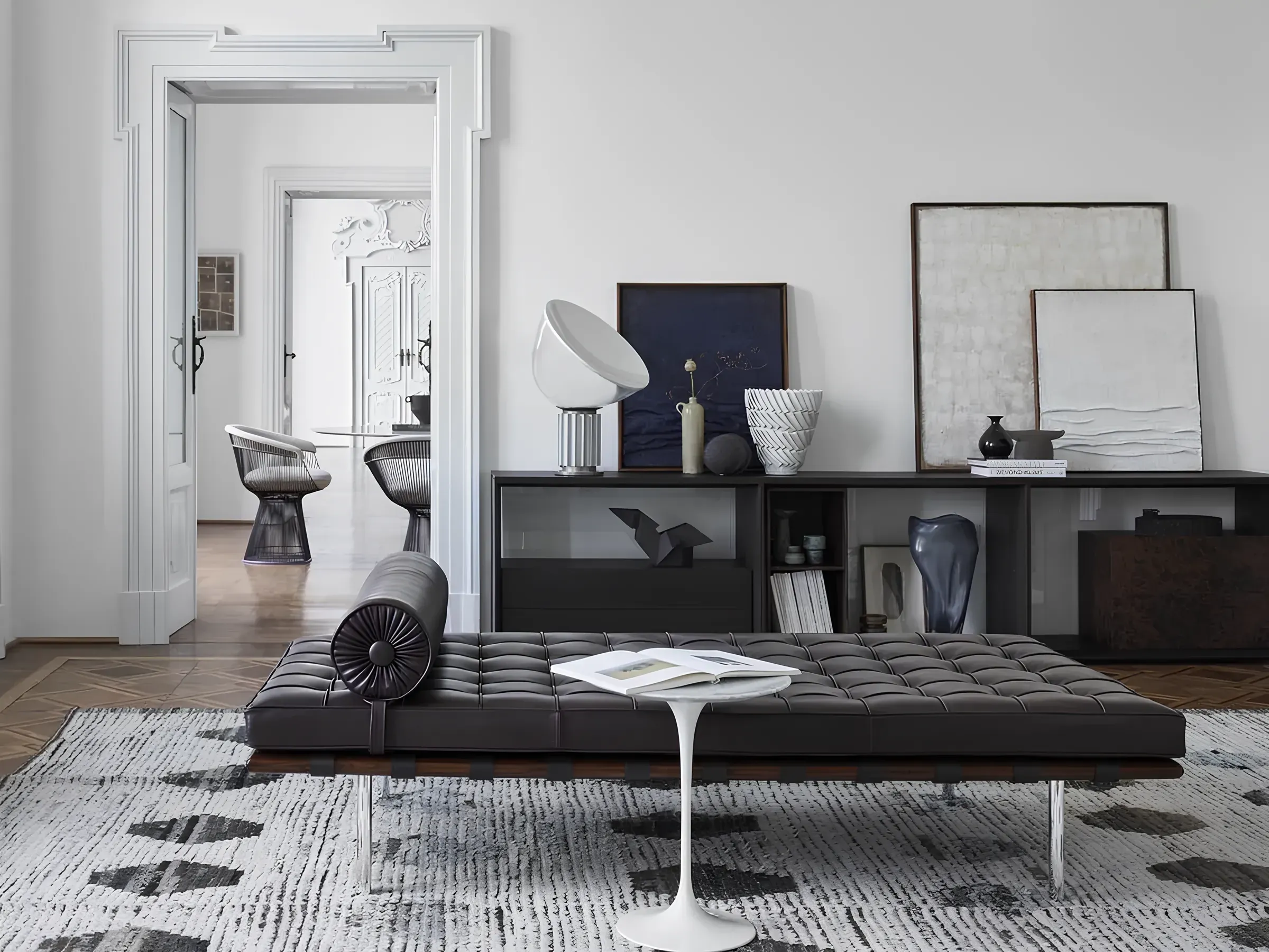 barcelona couch daybed by ludwig mies van der rohe and knoll 7 for donzelli
