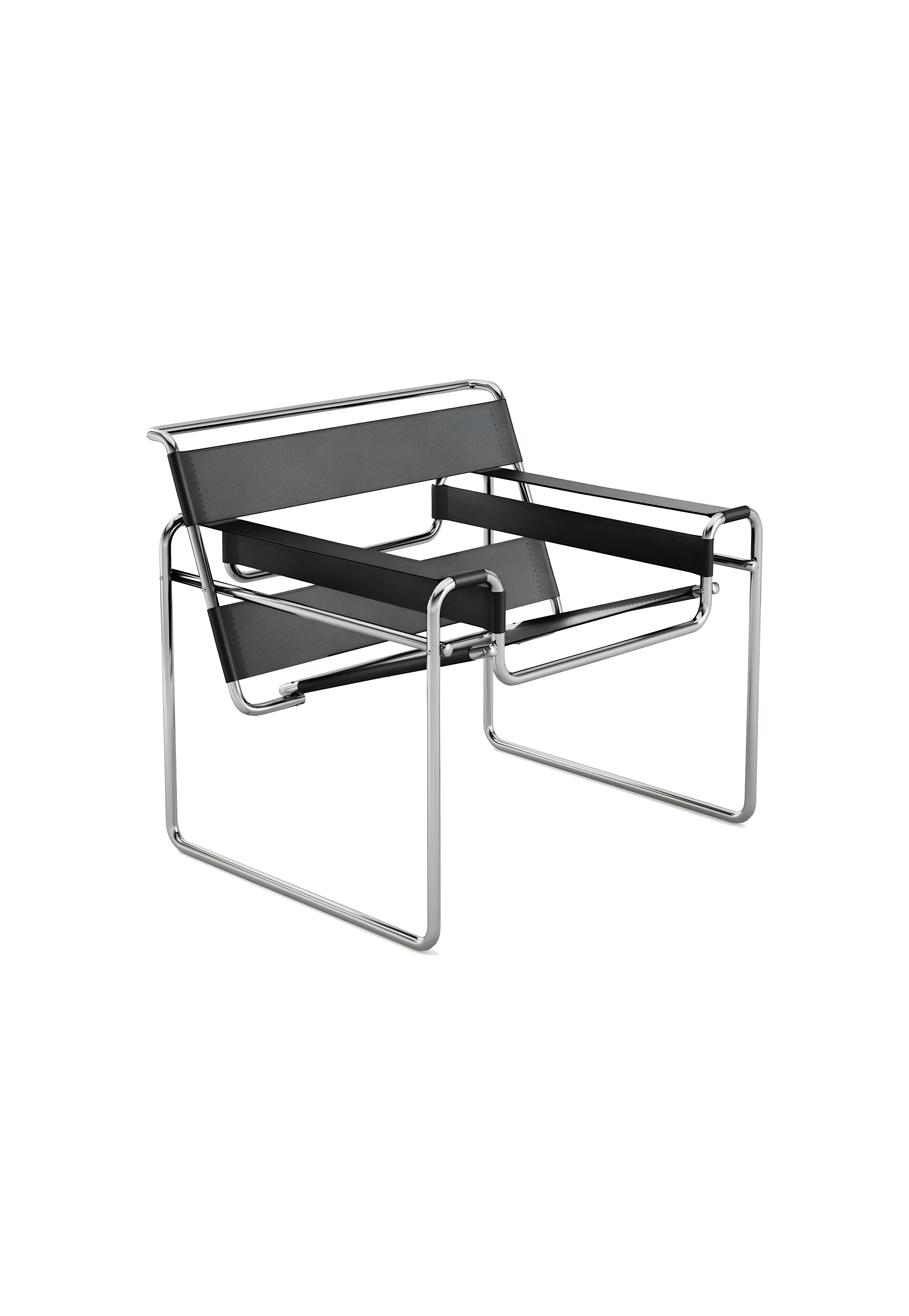 Black Leather Wassily Chair Knoll For Donzelli