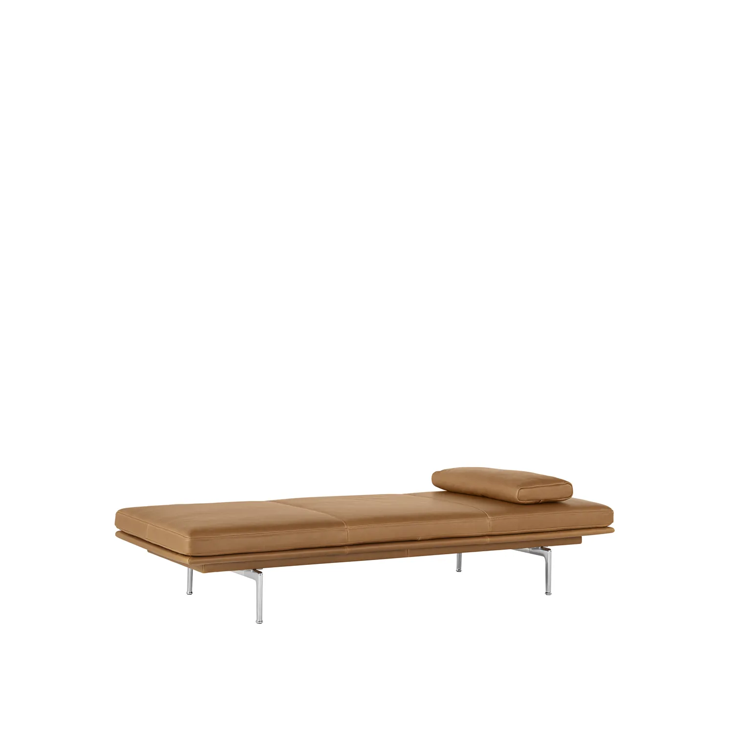 Outline Daybed Refine Cognac Leather Aluminum Detail 2 Muuto By Donzelli