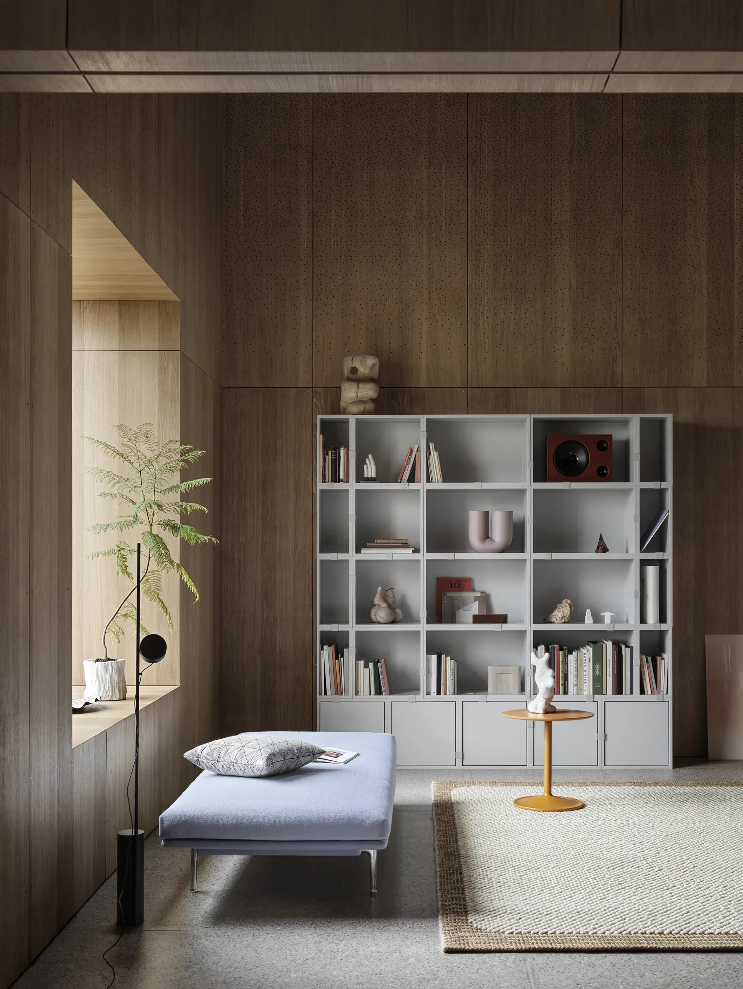 Stacked Grey Outline Daybed Vidar 723 Soft Side Orange O48 H48 Pebble Burnt Orange Kink Dusty Lilac Slide4 Muuto By Donzelli
