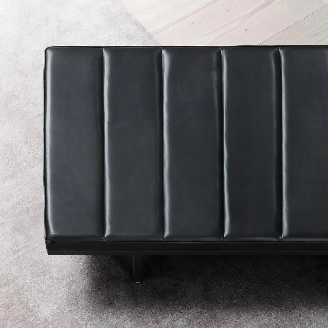 daybed 461 black leather in living room by vipp 1 for donzelli