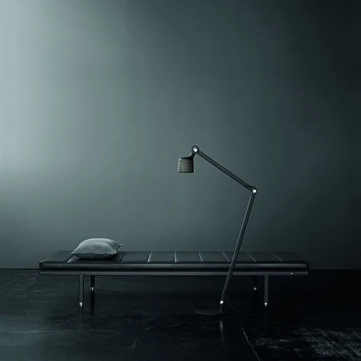 daybed 461 black leather in living room by vipp 5 for donzelli