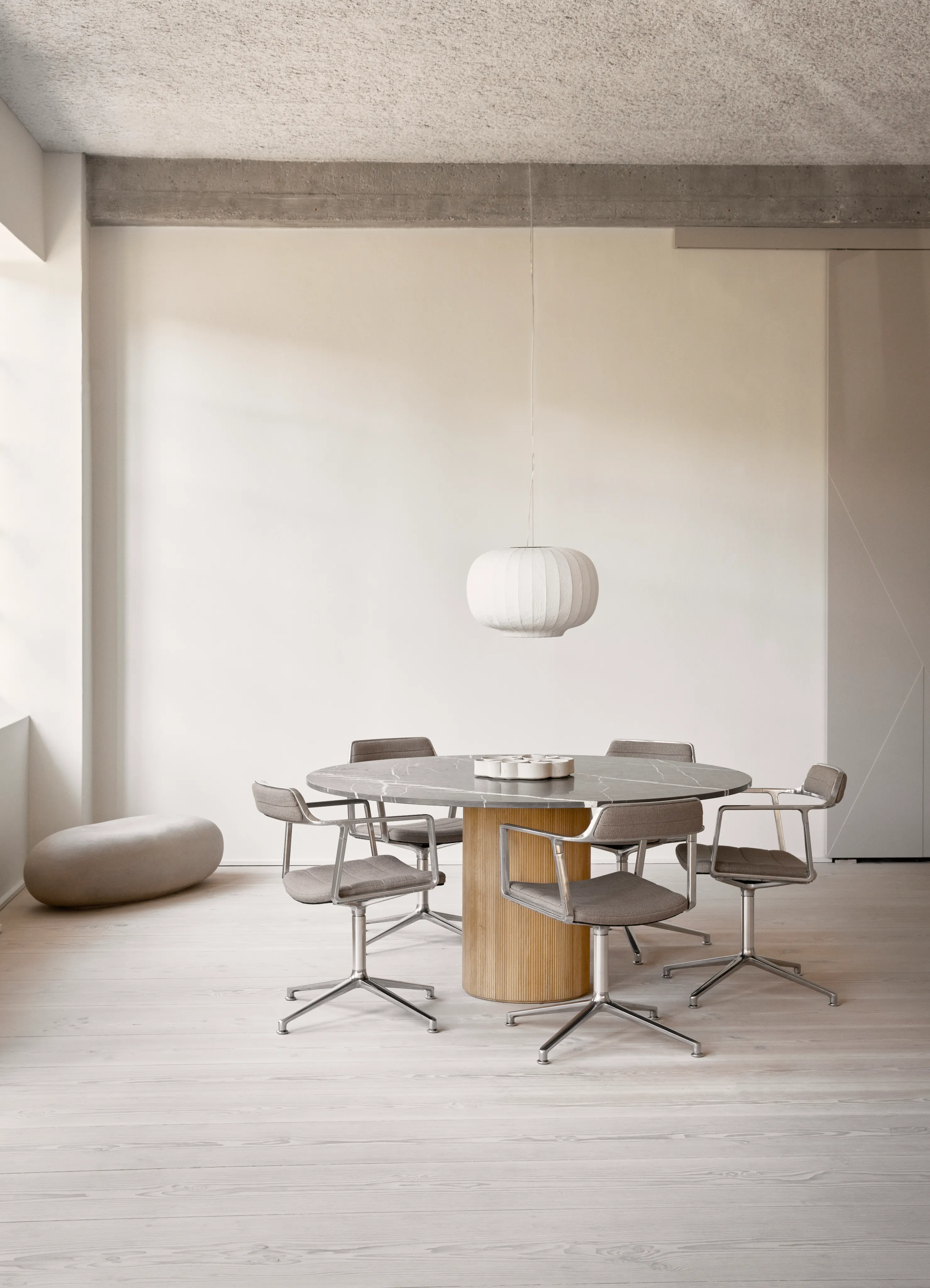 Cabinround Table 494 495 Wood Stone Lightoak Darkoak By Vipp 11 For Donzelli
