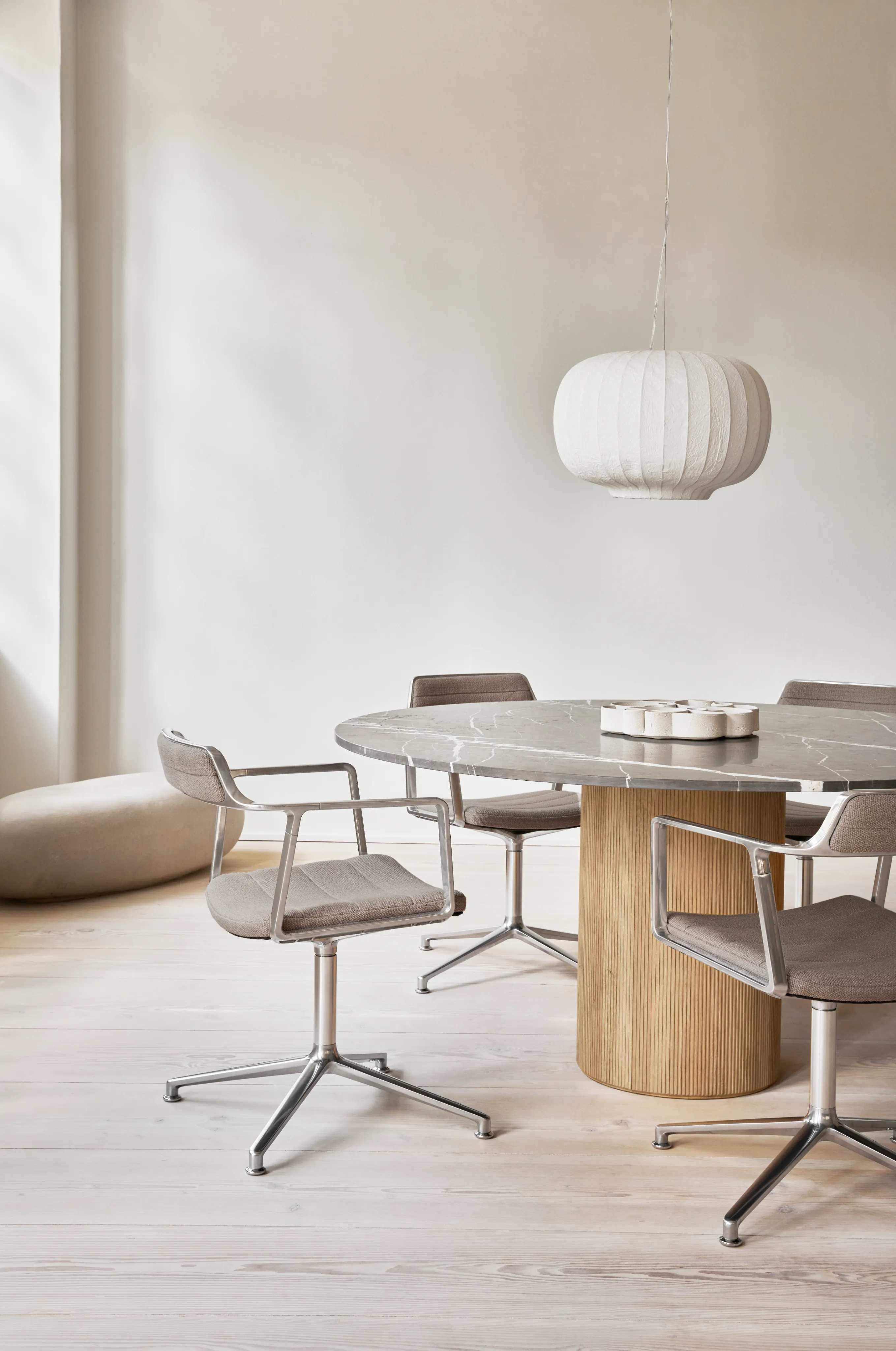 Cabinround Table 494 495 Wood Stone Lightoak Darkoak By Vipp 13 For Donzelli