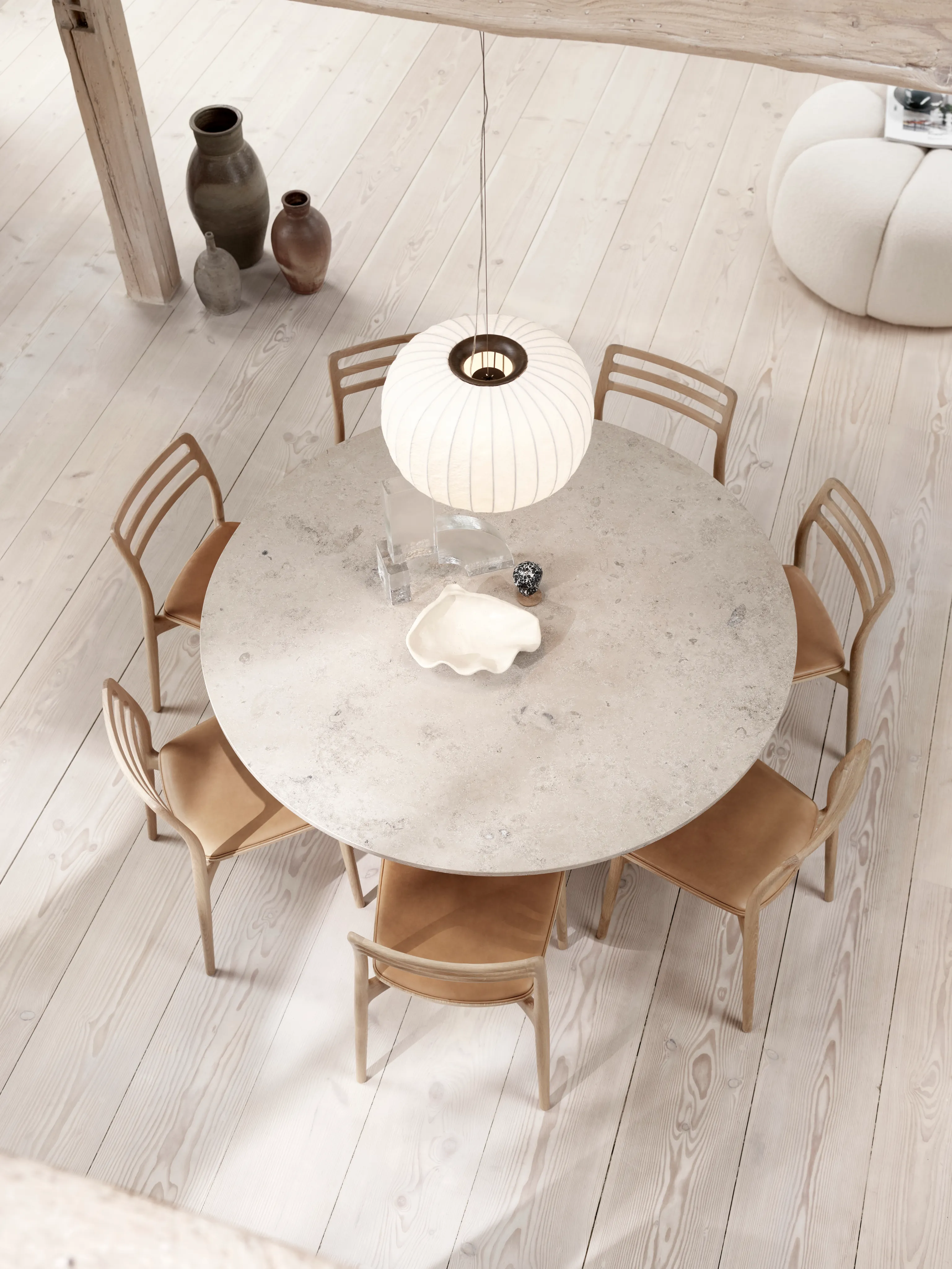 Cabinround Table 494 495 Wood Stone Lightoak Darkoak By Vipp 14 For Donzelli