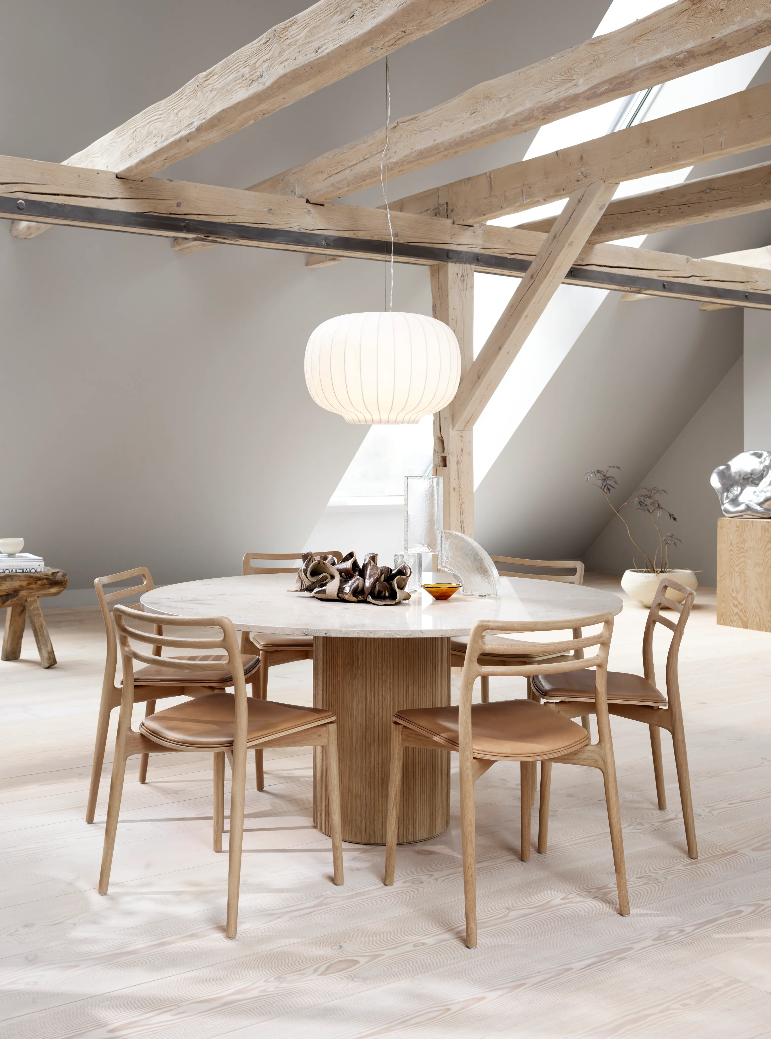 Cabinround Table 494 495 Wood Stone Lightoak Darkoak By Vipp 15 For Donzelli