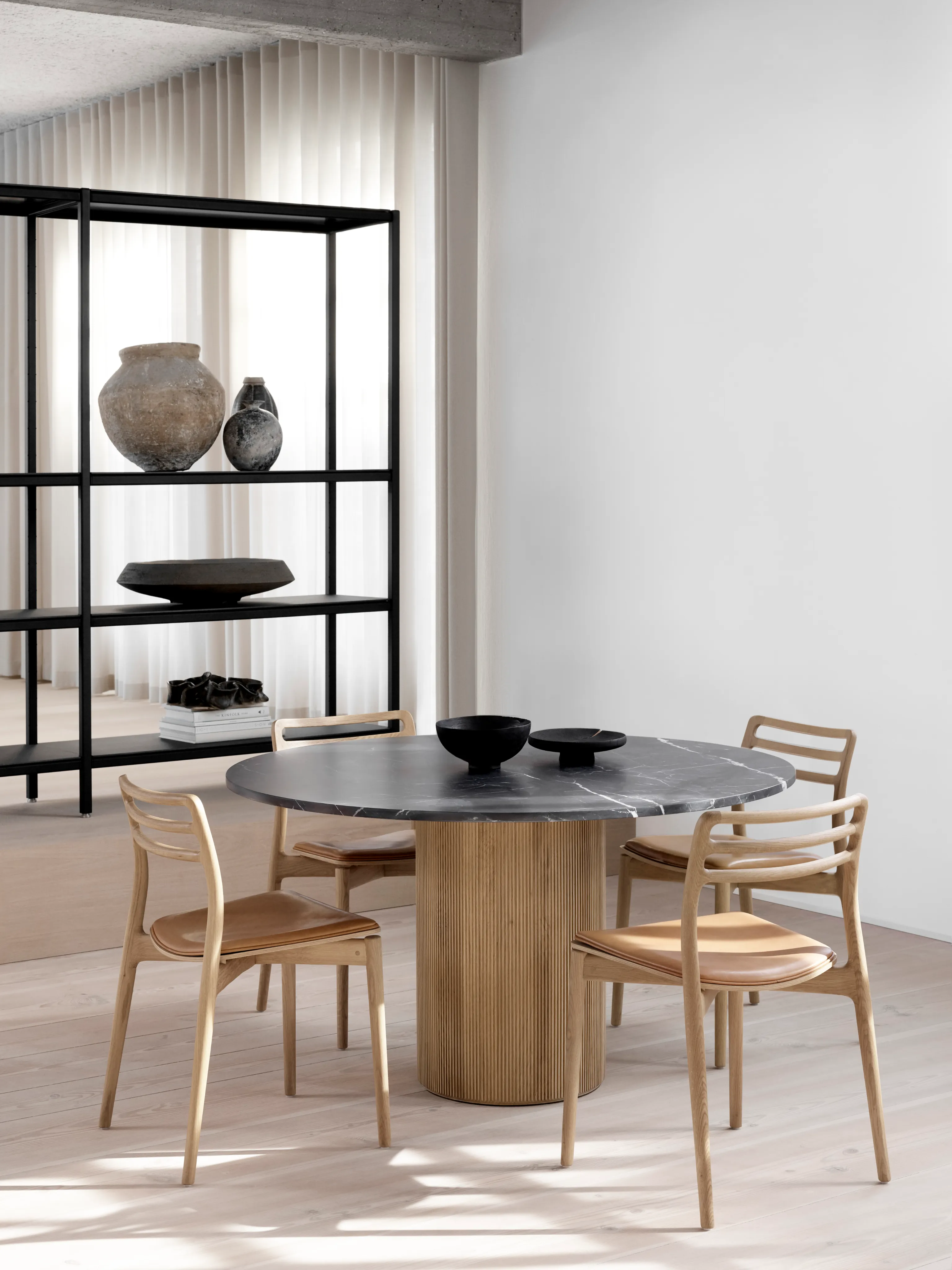 Cabinround Table 494 495 Wood Stone Lightoak Darkoak By Vipp 28 For Donzelli