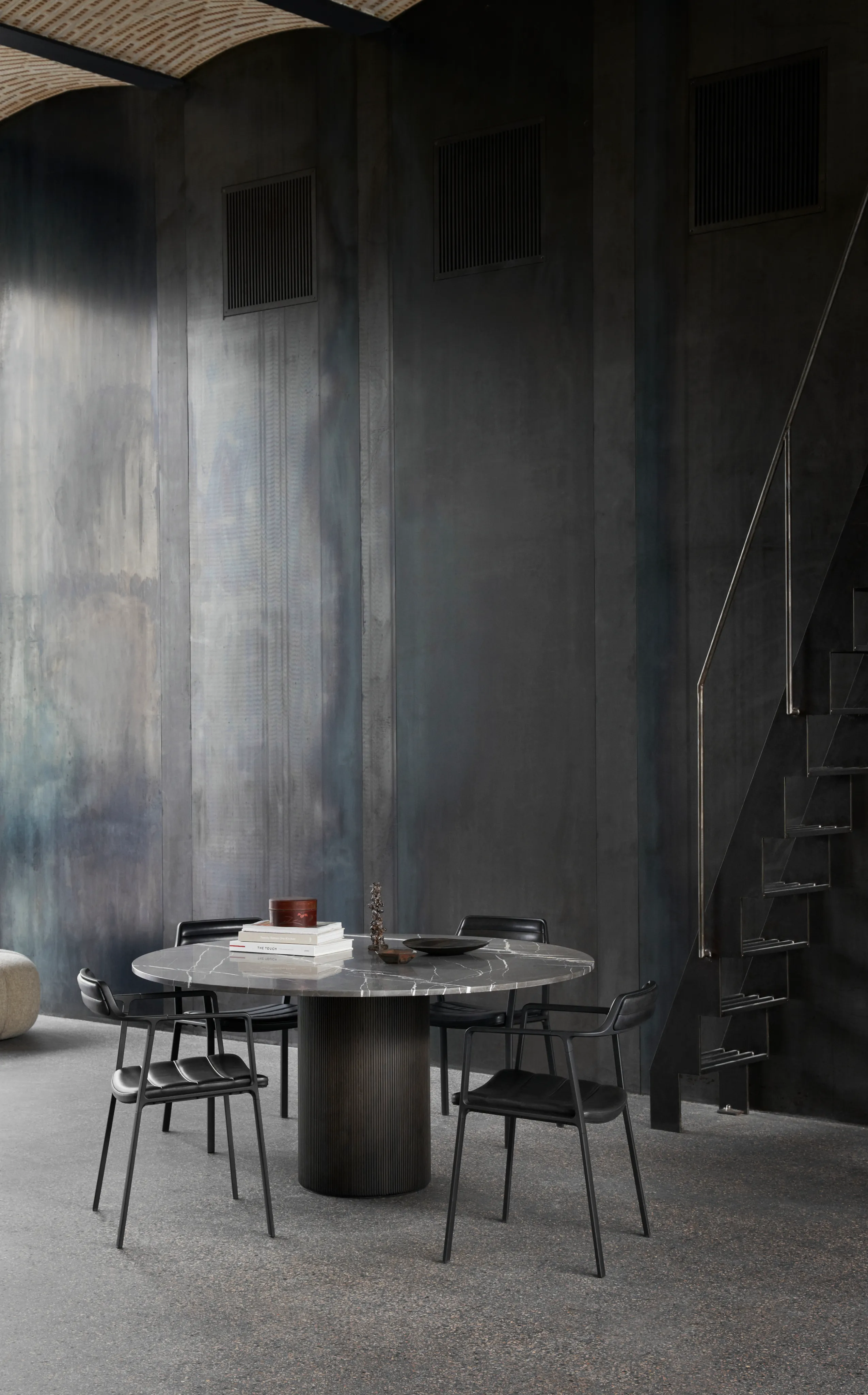 Cabinround Table 494 495 Wood Stone Lightoak Darkoak By Vipp 5 For Donzelli