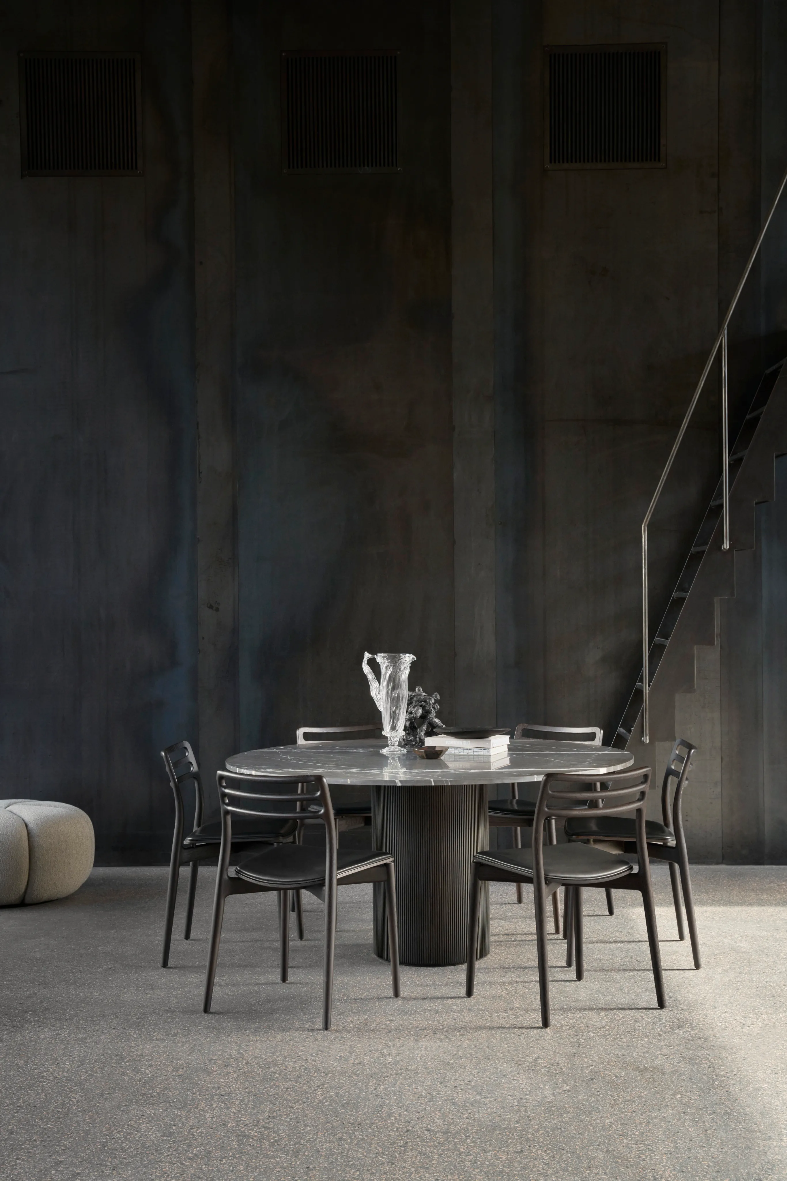 Cabinround Table 494 495 Wood Stone Lightoak Darkoak By Vipp 6 For Donzelli
