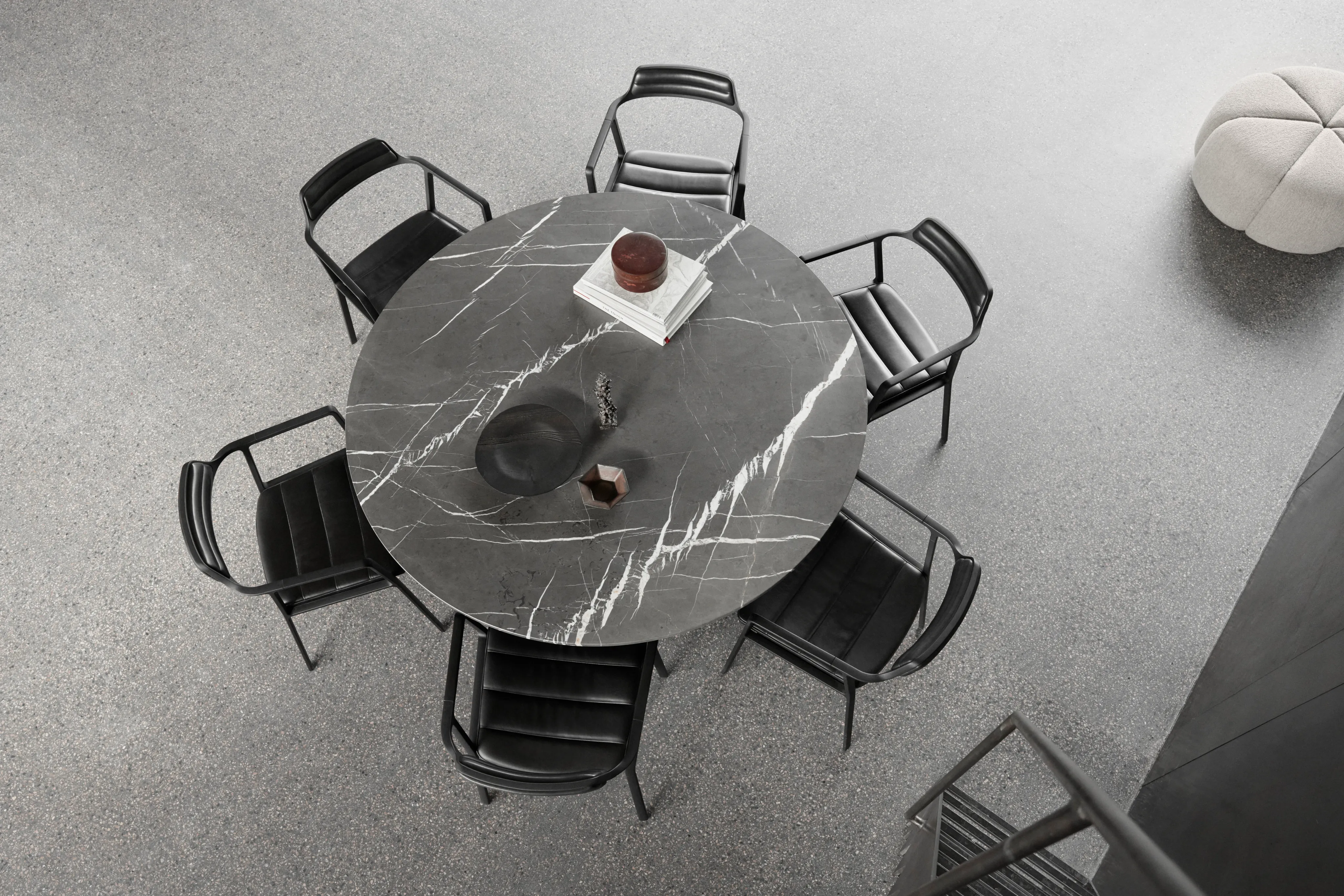 Cabinround Table 494 495 Wood Stone Lightoak Darkoak By Vipp 8 For Donzelli